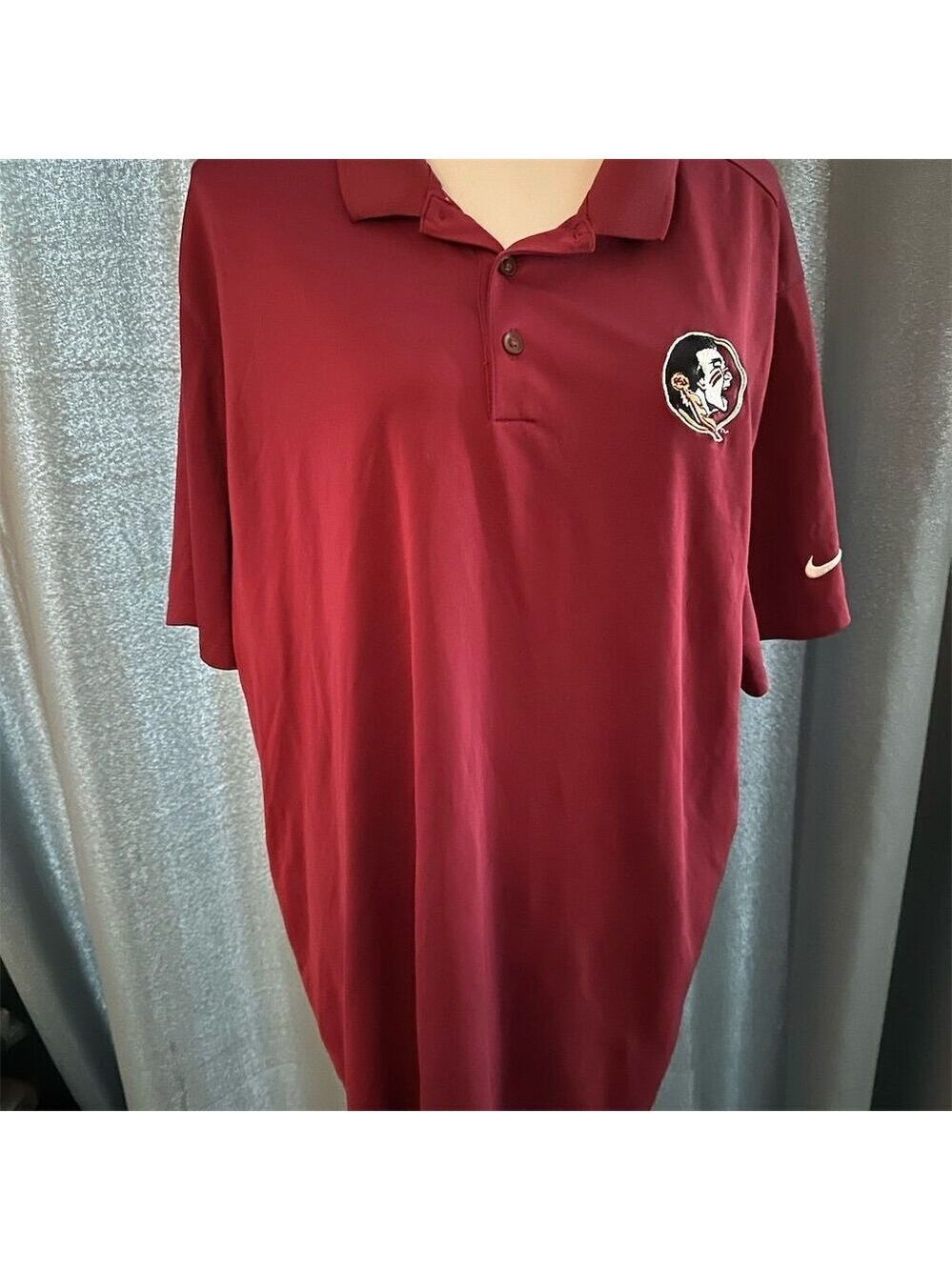 Nike Men's XL Florida State Seminoles Red Polo Shirt Short Sleeve